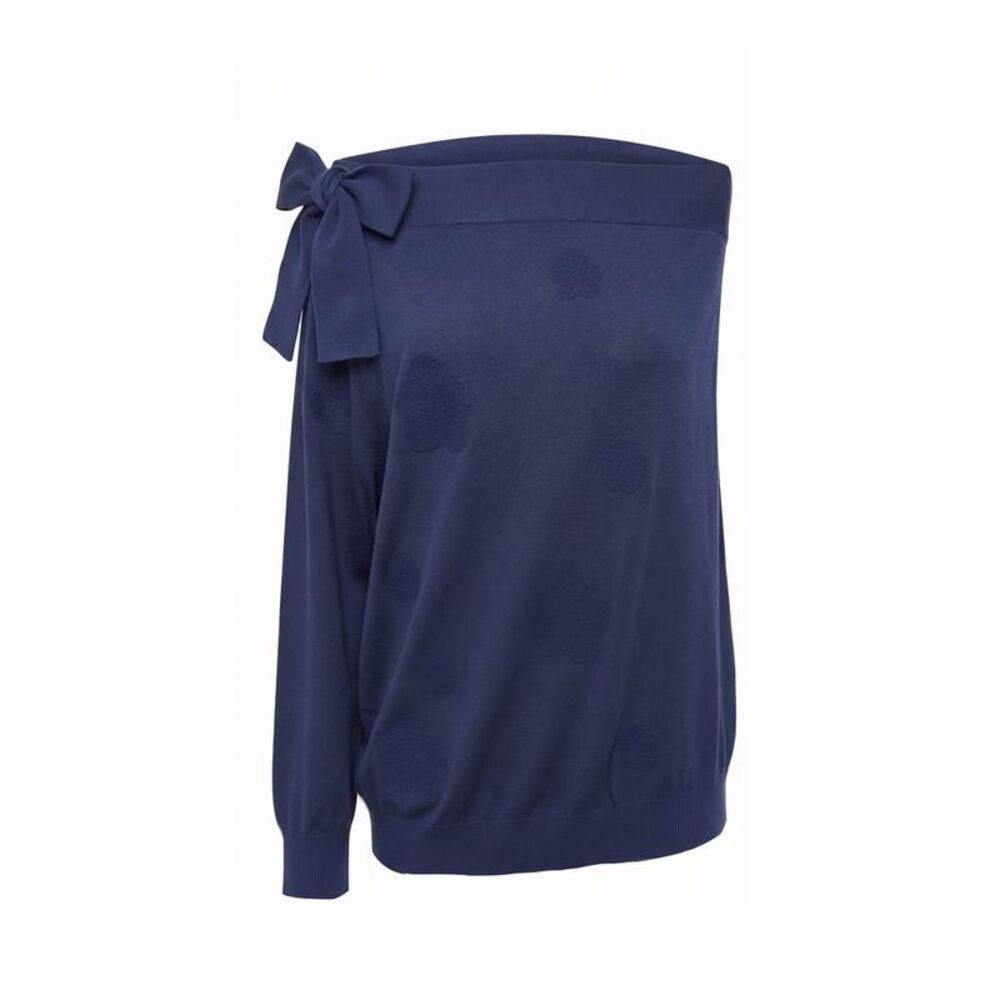 Malo Blue Cotton Women Women's Sweater